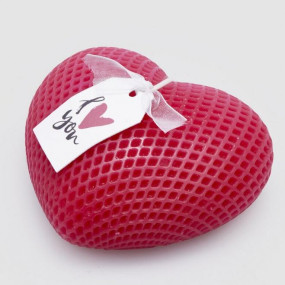 Vela Coração Vermelho 10cm